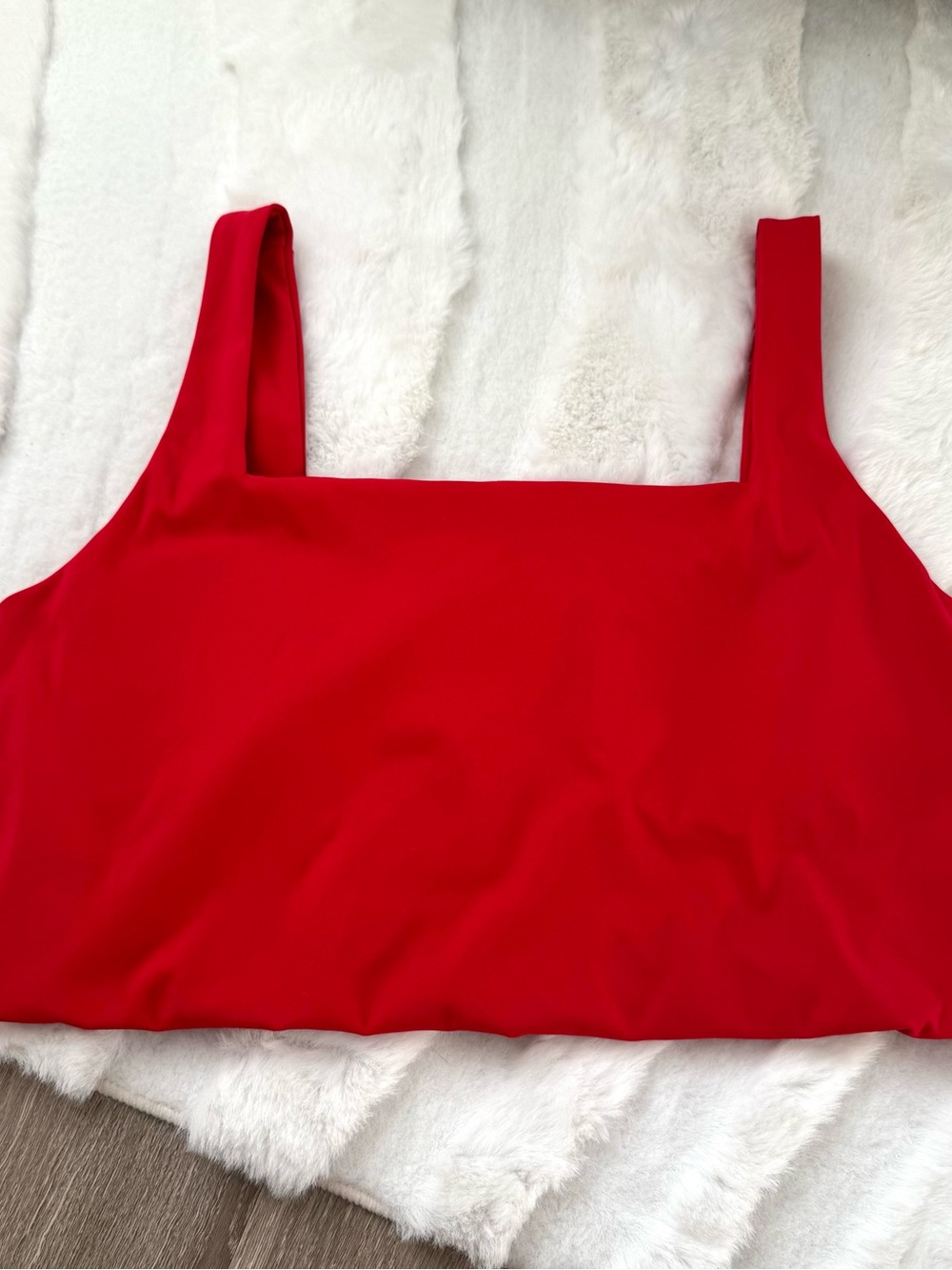 SPANX BoostUp High Neck Cropped Square Neck Shelf Tank 2XL in Red